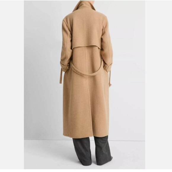 Vince Lofty Italian Wool-Blend Belted Long Coat - Picture 9 of 14
